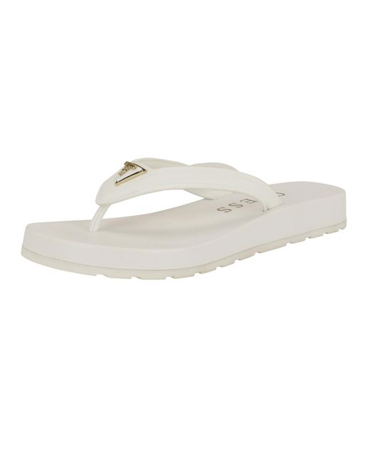 Guess White Candry Flip-flop