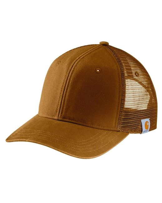 Carhartt Brown Canvas Mesh Back Cap for men