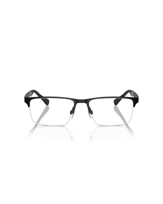 Emporio Armani Black Ea1110d Rectangular Prescription Eyewear Frames for men