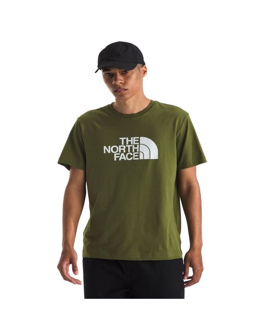 The North Face Green Core Half Dome Short-sleeve Tee | Regular Fit Cotton Shirt With Graphic Design & Ribbed Collar for men