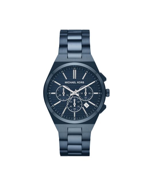 Michael Kors Lennox Chronograph Blue Stainless Steel Watch for men