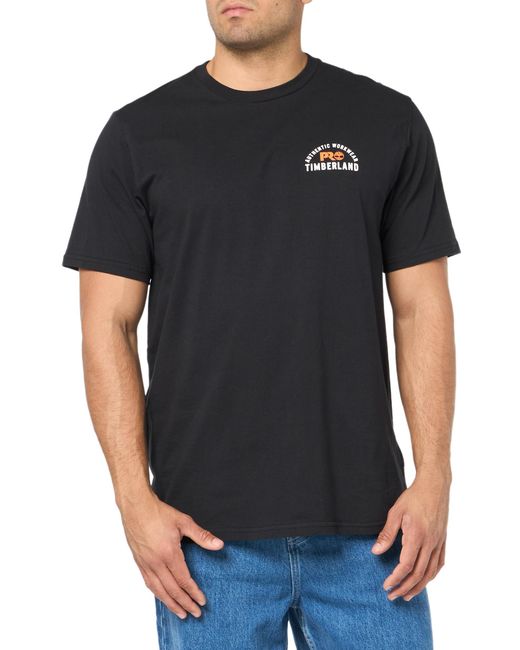 Timberland Black Authentic Workwear Short-sleeve Graphic T-shirt