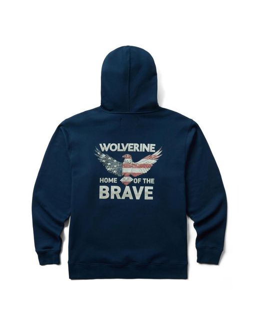 Wolverine Blue Graphic Hoody for men