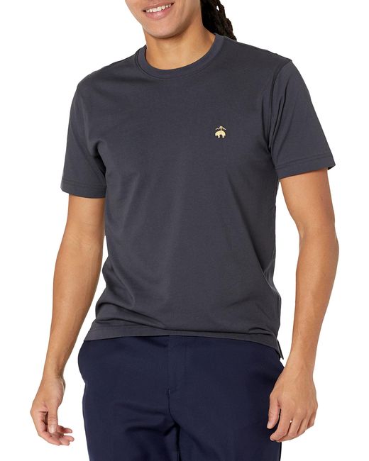 Brooks Brothers Supima Cotton Short Sleeve Crewneck Logo T-Shirt in Blue für Herren