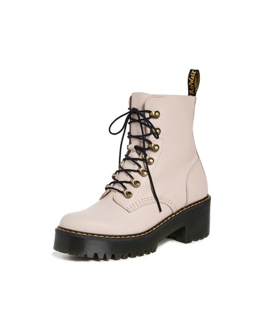 Dr. Martens White Leona Fashion Boot