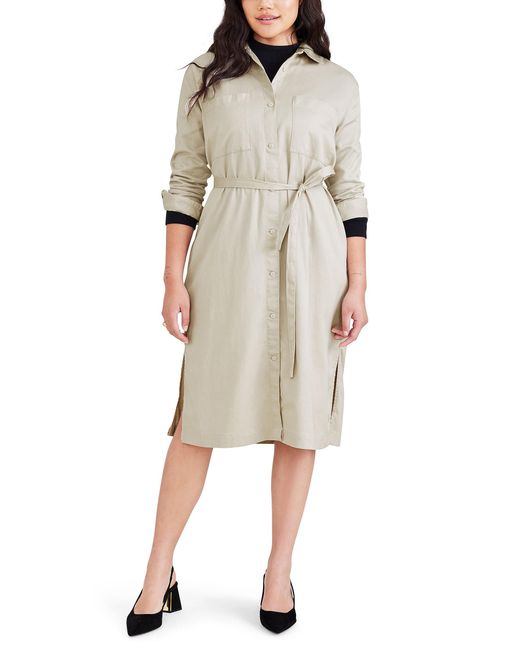 Dockers Natural Relaxed Fit Long Sleeve Dress