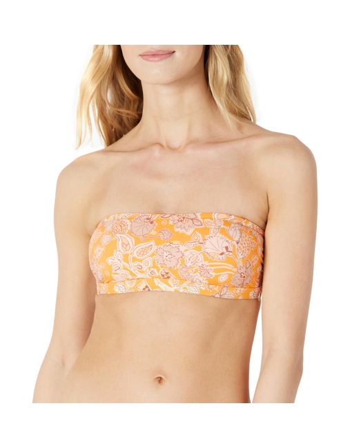 Camiseta de natación Bandeau para Mujer Amazon Essentials de color Natural