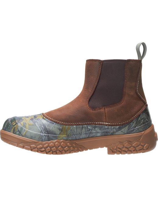 Wolverine Brown Yak Camo Chelsea Construction Boot for men