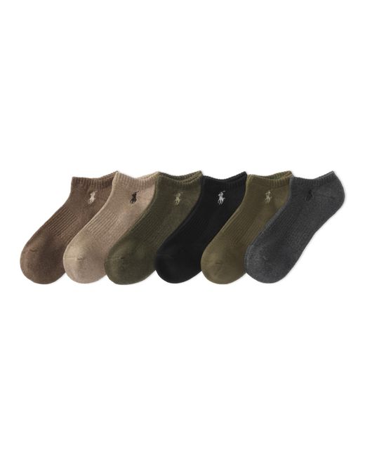 Polo Ralph Lauren Brown Polo Performance Cotton Low Cut Solid Sock 6 Pair Pack for men