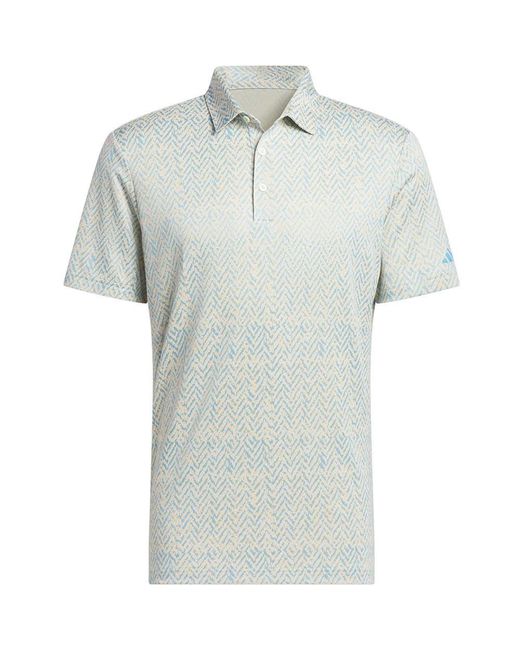 Adidas Blue Ultimate365 Jacquard Polo Shirt Golf for men