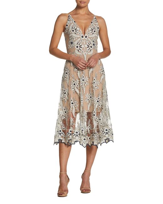 Dress the Population Natural Audrey Midi Dress