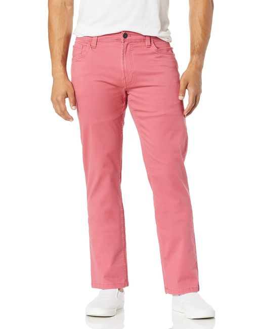 Izod Pink Saltwater Stretch Flat-front Chino Pants for men