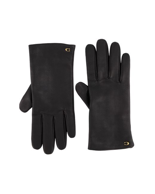 COACH Black Sculpted C Short Glove