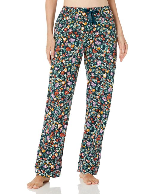 Vera Bradley Blue Cotton Flannel Pajama Pants With Pockets