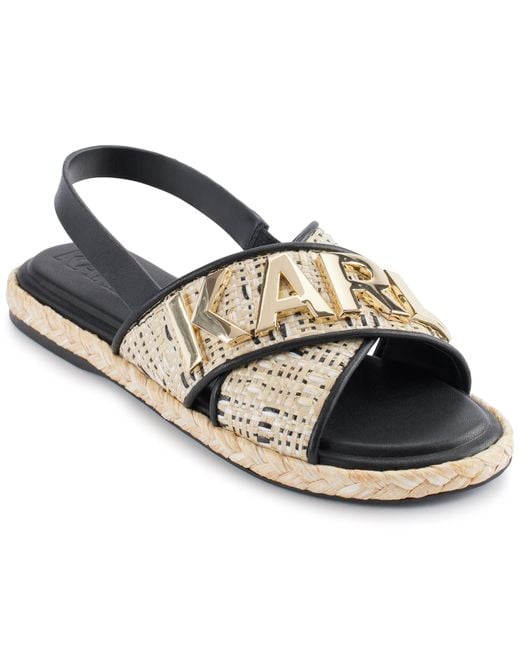 Karl Lagerfeld Women's Black Paris Charla Slingback Espadrille