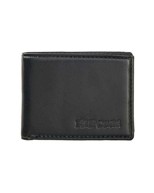 Rip Curl Black Search Surf Leather Wallet for men