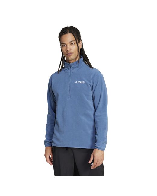 Adidas Terrex Multi Essentials Half-Zip Fleece Hiking Jacket Sweatshirt in Blue für Herren