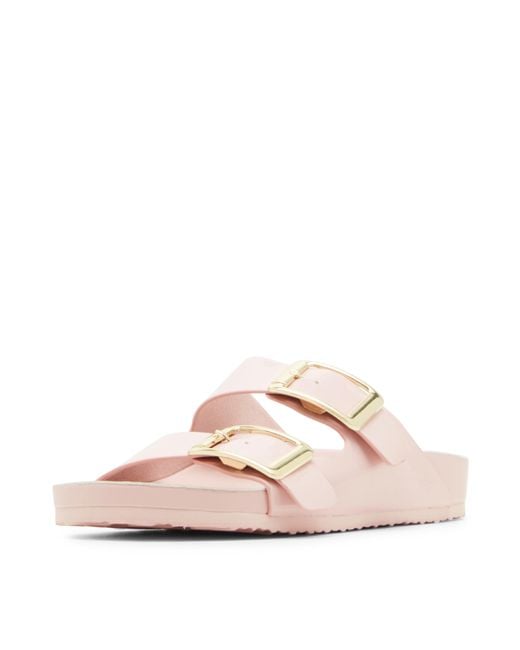Madden Girl Women's Pink Bodiee Slide Sandal