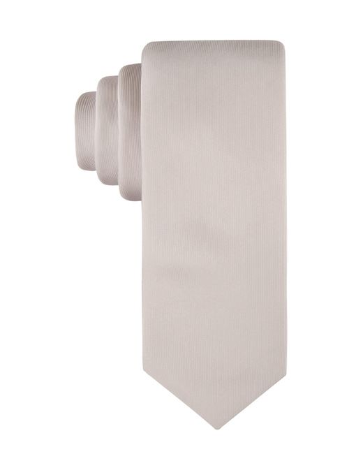 Calvin Klein White Unison Solid Tie for men