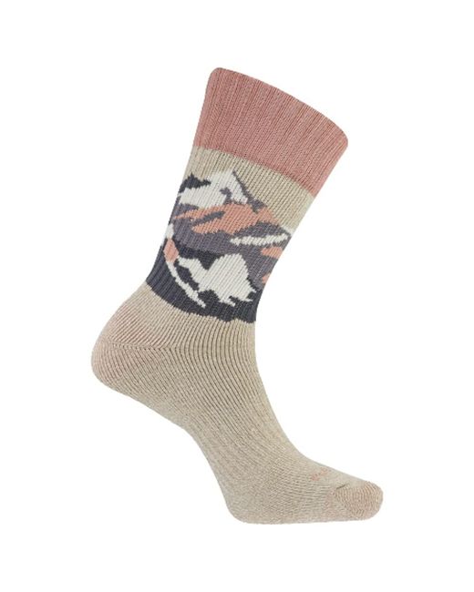 Merrell Gray Adult's Brushed Thermal Crew Socks-1 Pair Pack- Cushion And Soft Inner Layer