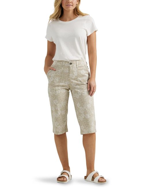 Lee Jeans Natural Ultra Lux Comfort With Flex-to-go Utility Skimmer Capri Pant