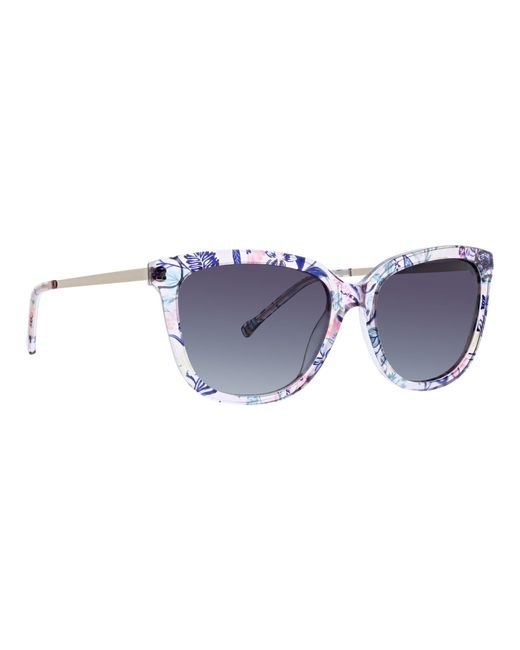 Vera Bradley Blue Polarized Square Sunglasses