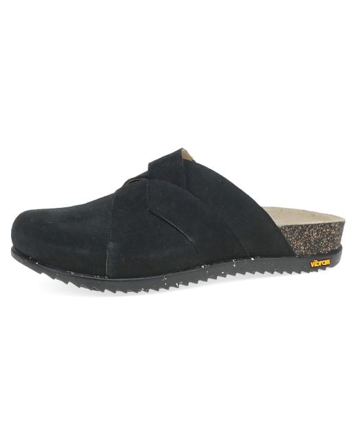 Dansko On Interwoven Suede Mule Clog For - Vibram Ecostep Evo Rubber Outsole For Long-lasting Wear Black 7.5-8 M