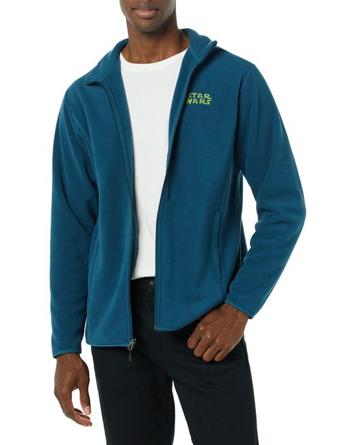Disney | Marvel | Star Wars Giacca in Pile con Collo a Lupetto con Cerniera Intera Uomo di Amazon Essentials in Blue da Uomo