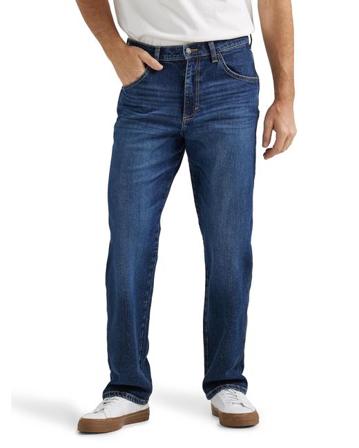 Wrangler Blue Free-to-stretch Relaxed Fit Jean for men