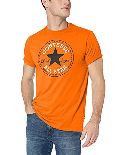 Converse Chuck Patch T-shirt in Orange for Men | Lyst