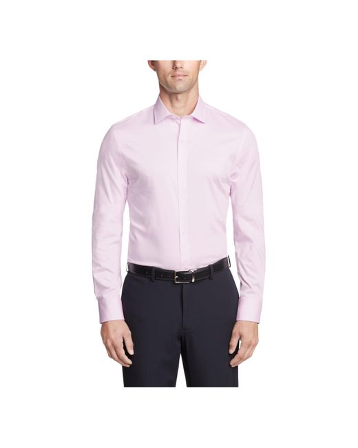 Tommy Hilfiger Purple Dress Shirt Slim Fit Essentials for men