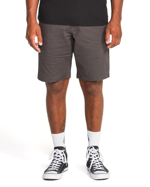 Volcom Gray Road Trip Stretch Twill 20" Chino Short for men