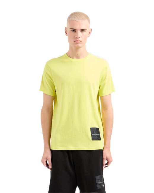 Emporio Armani Yellow A | X Armani Exchange Regular Fit Limited Edition Armani Exchange X Mix Mag Patch Logo Tee for men