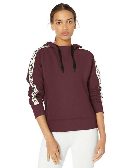 calvin klein tape neck hoodie