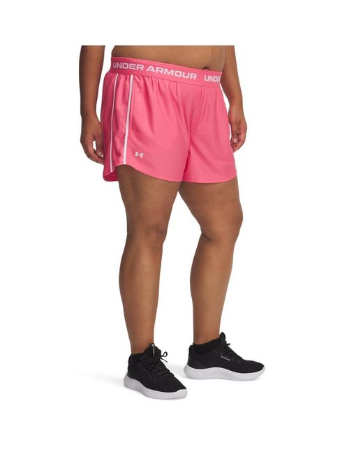 Under Armour Pink Tech Play Up 3In Shorts