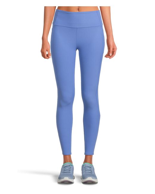 Skechers Blue Go Walk Rib Full Length High Waisted Legging