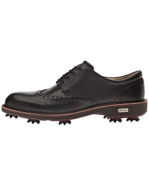 Ecco Leather Luxe Golf Shoe in Black/Black (Black) for Men Save 30