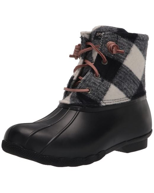 Sperry Top-Sider Black Saltwater Wool Rain Boot