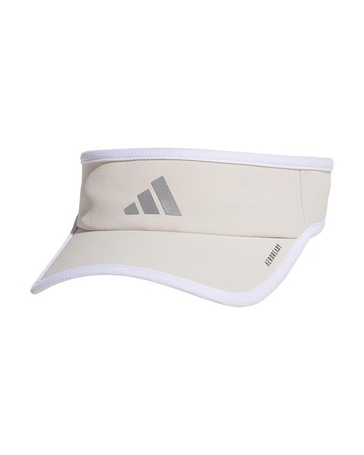 Adidas White Superlite Sport Performance Visor For Sun Protection And Outdoor Activities