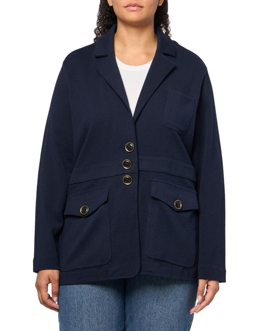 NIC+ZOE Blue Nic+zoe Plus Size Editor Blazer