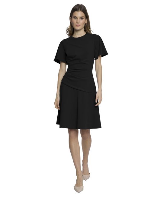 Maggy London Black Jewel Neck Knee-length Versatile Business Casual Dresses