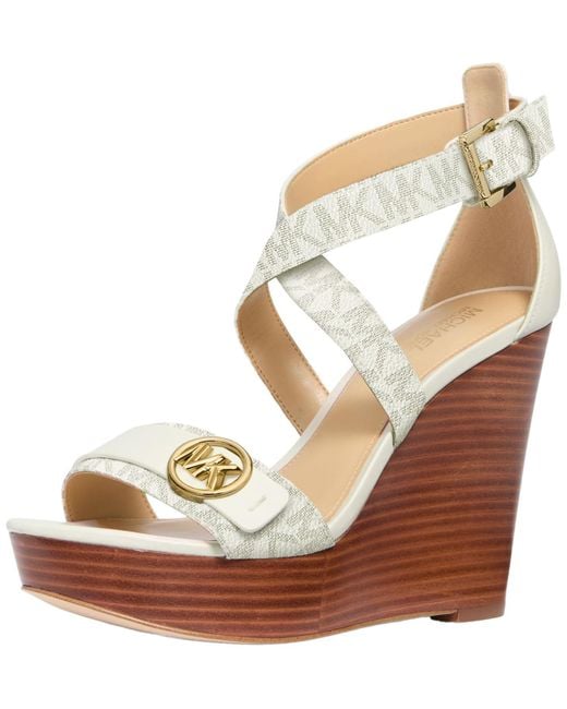 Michael Kors Brown Carmen Wedge Sandal