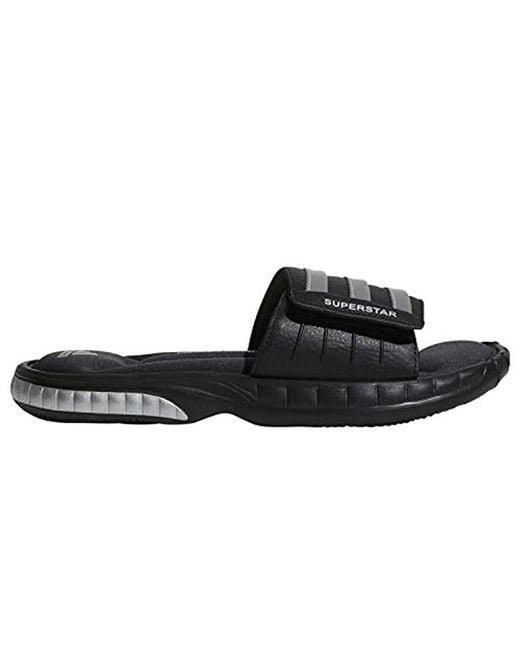 Adidas Black Performance Superstar 3g Slide Sandal for men