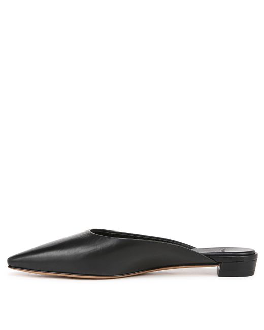 Vince S Ana Leather Slip On Pointed Toe Mule Black Leather 9 M