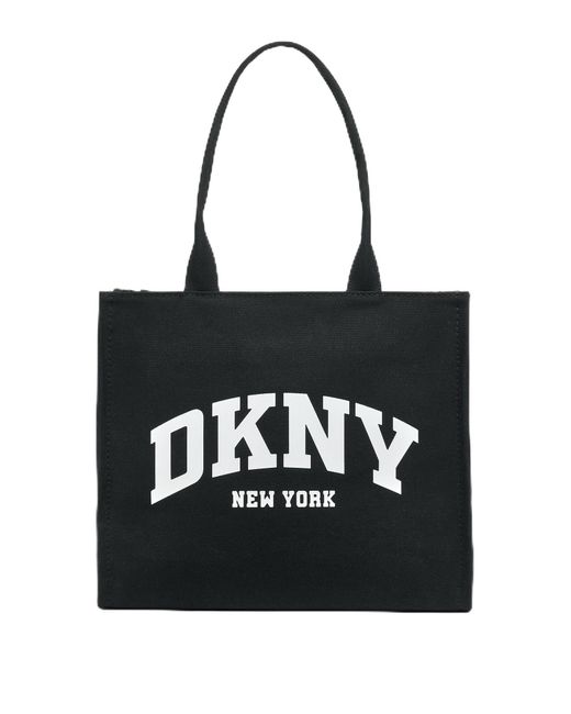 DKNY Black Hadlee Large Canvas Tote