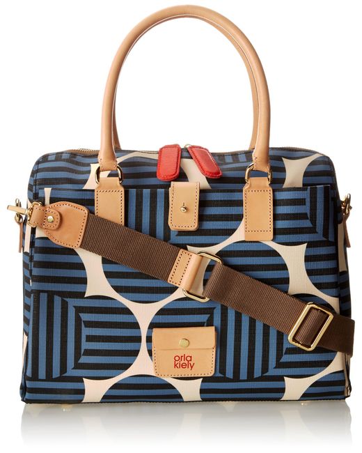 Orla Kiely Optical Flower Print Ella Bag in Blue Lyst