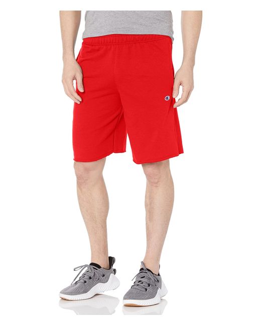 Champion Red , Fleece Shorts, 10" Inseam, Cranberry Tart-549314, Small for men