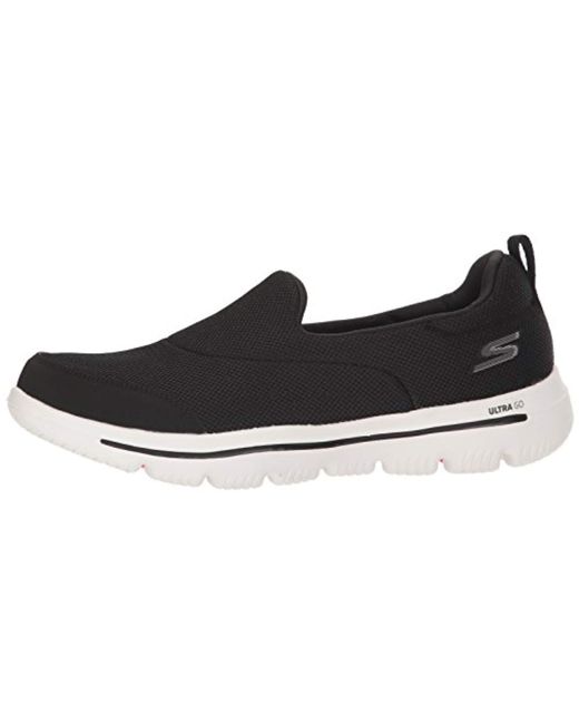 Womens Black Go Walk Evolution Ultra Reach Slip On Sneakers