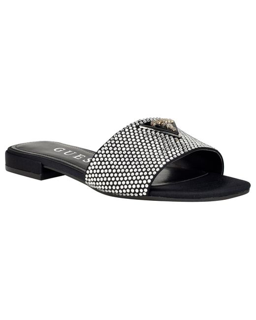 Guess Black Tamed Flat Sandal