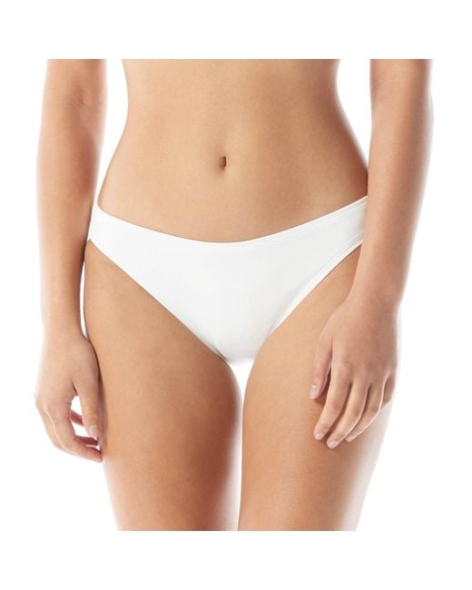 Michael Kors White Solid Classic Bikini Bottom